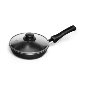 Cacerola antiadherente 12 cm con tapa de vidrio
