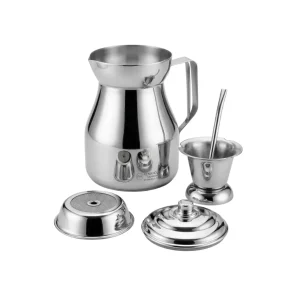 Olleta acero 2 litros + hervichoc + cafetera